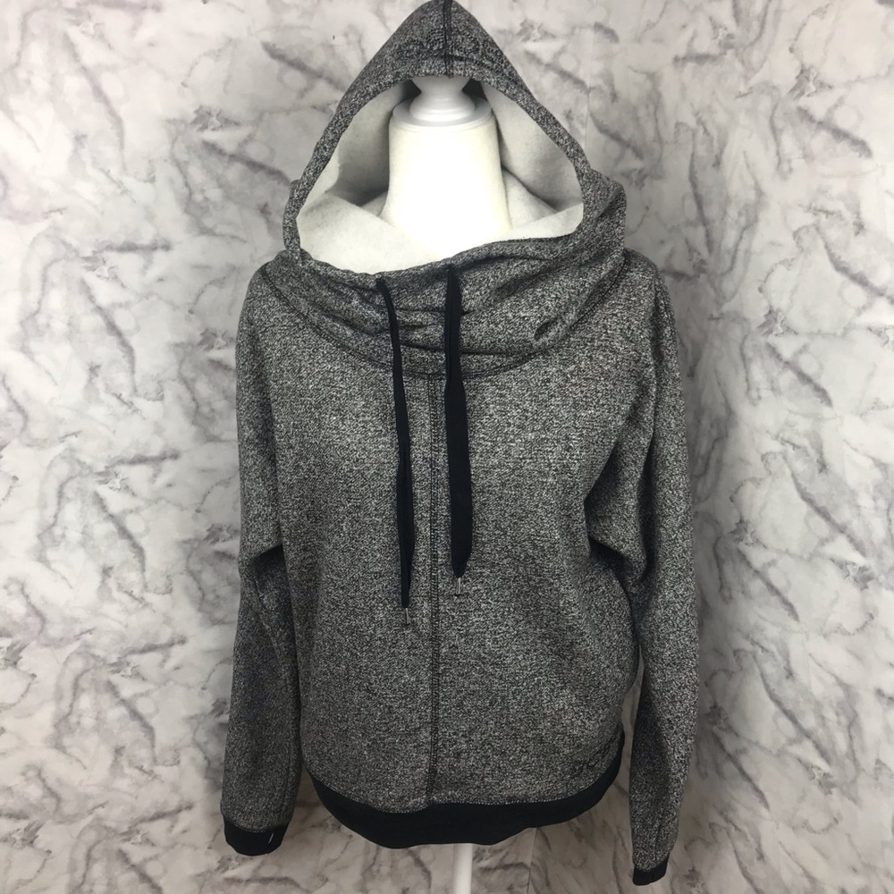 BCBG Hooded Cowl-neck Sweatshirt